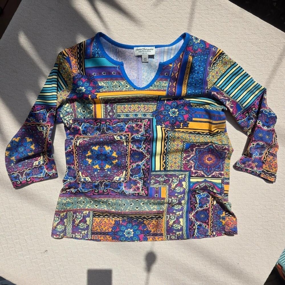 Boho mosaic print top